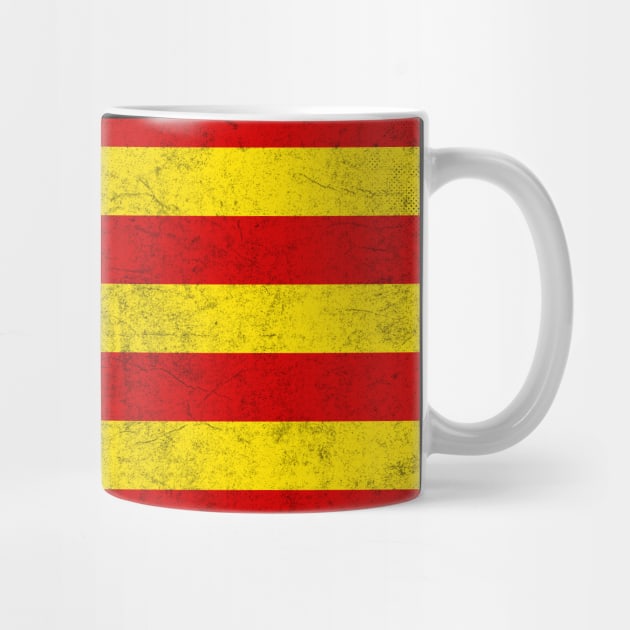 Catalonia / Països Catalans Estelada - Vintage Faded Look Design by DankFutura